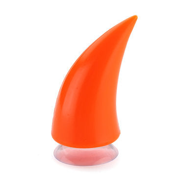 Orange Motorcycle Helmet Headwear Accessories Suction Cups Horns Decor Decoration