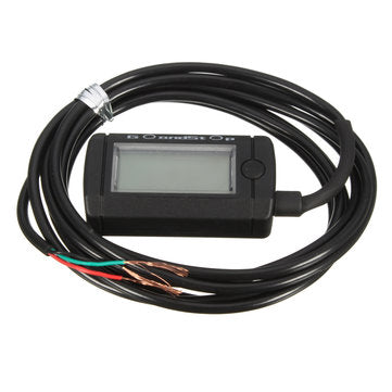 Tachometer Hour Meter Max RPM LCD Digital Display Motorcycle Bike Waterproof