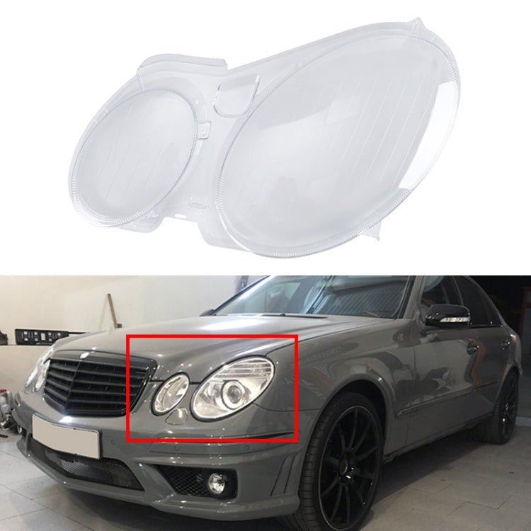 for Mercedes-Benz E-Class W211 2002-2008 Car Left Side Headlight Transparent Protective Cover 211...