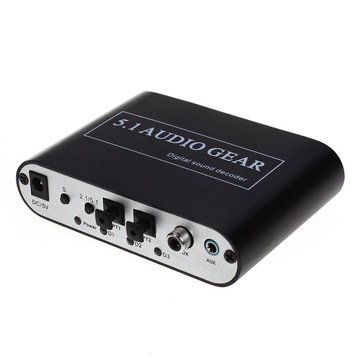 Digital Audio Decoder 5.1 Audio Gear DTS/AC-3/6CH Audio Converter LPCM To 5.1 Analog Output 2.1