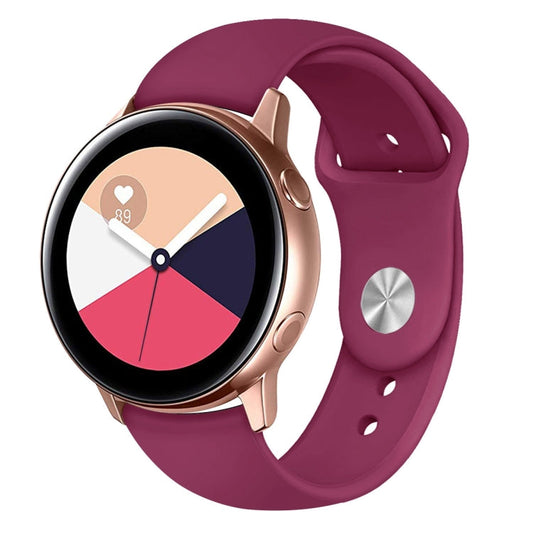 for Samsung Galaxy Watch Active2 Bluetooth Version 40mm Smart Watch Solid Color Silicone Watch Ba...