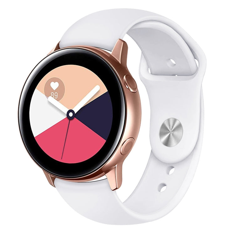 for Samsung Galaxy Watch Active2 Bluetooth Version 40mm Smart Watch Solid Color Silicone Watch Ba...