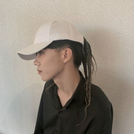 Dreadlocks Wig Hat One-piece Headgear for Men and Women, Style: White Cap(Light Brown Braid About...