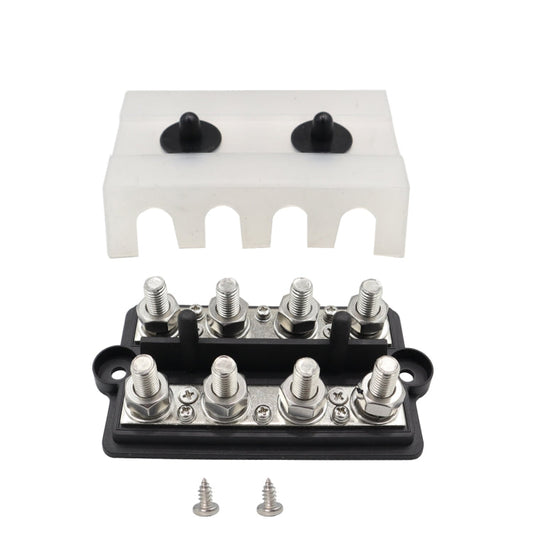 CP-3157 M10 RV Modified Yacht Double-row 4-way Busbar with Dust Cover