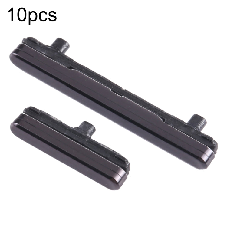 for Samsung Galaxy S22 Ultra 5G SM-S908 10pcs Power Button + Volume Control Button(Black)