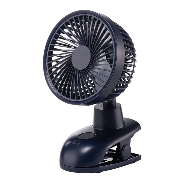 D601Y Portable USB Clip-on Oscillating Small Fan (Dark Blue)