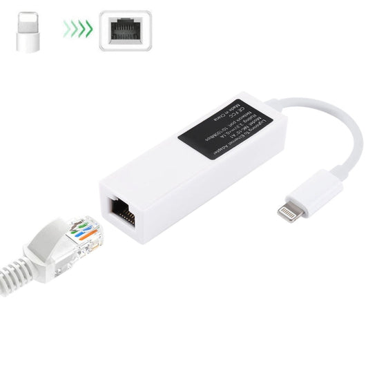 NK107A1 8 Pin to RJ45 Ethernet LAN Network Adapter Cable for iPhone / iPad Series, Total Length: ...