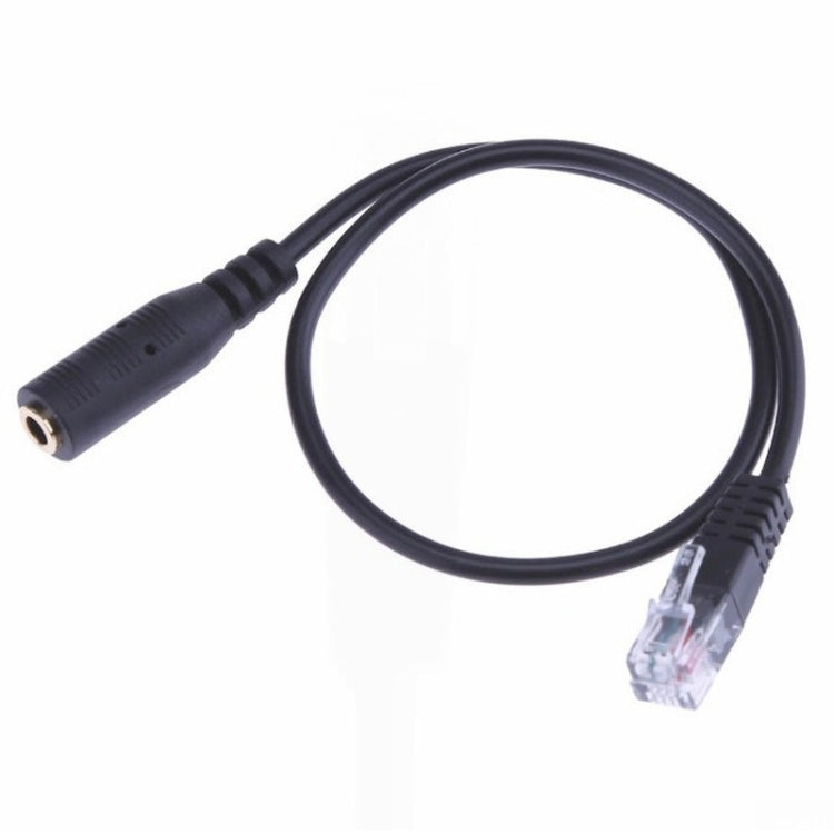 3.5mm Jack to RJ9 PC / Mobile Phones Headset to Office Phone Adapter Convertor Cable, Length: 32c...