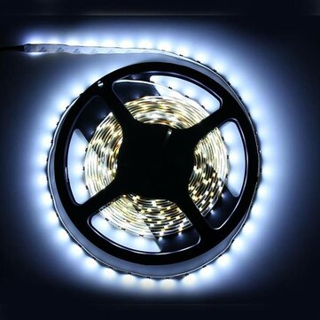 5M Non-Waterproof Cool White 3528 SMD 300 LED Strip Light DC12V for DIY Indoor Home Car Christmas De