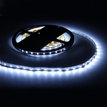 5M Non-Waterproof Cool White 3528 SMD 300 LED Strip Light DC12V for DIY Indoor Home Car Christmas De