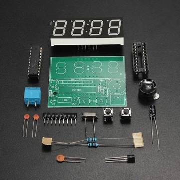 3Pcs C51 4 Bits Electronic Clock Electronic Production Suite DIY Kits