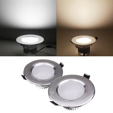 3W LED Down Light Ceiling Recessed Lamp Dimmable 220V + Driver (COLOR.: WHITE)