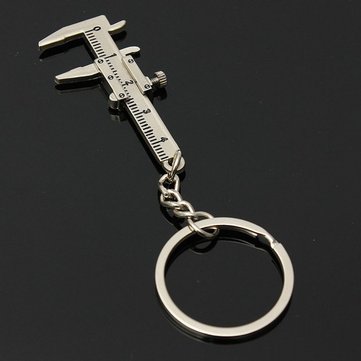 Simulation Slide Ruler Vernier Caliper Model Keyring Key Chain