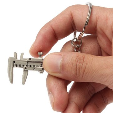 Simulation Slide Ruler Vernier Caliper Model Keyring Key Chain