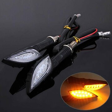 Universal Motorcycle Amber Indicator LED Turn Signal Light (COLOR.: BLACK)