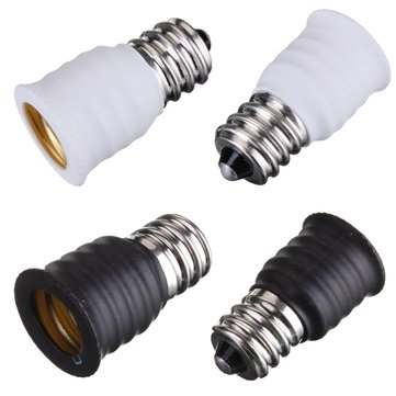 E12 to E14 Base LED Bulb Lamp light Screw  Holder Adapter Socket Converter (COLOR.: BLACK)