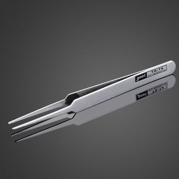 GOOI TS - 14 1mm Superfine Straight Tweezers Non-corrosive Stainless Steel Tweezers