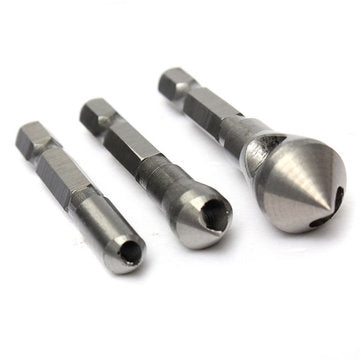 3pcs Countersink Deburring Drill Bits Chamferring Drill Tapper Hole Cutter