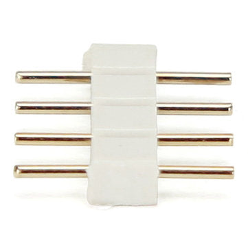 10X White 4pin Male Connector For RGB 5050/3528 LED Strip Light Connect
