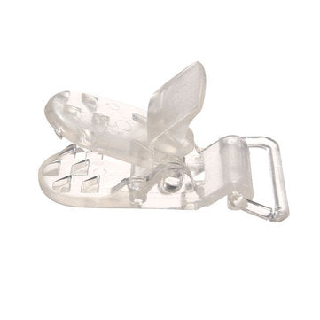 10pcs T-Shaped Plastic Clear Dummy Soother Pacifier Holder Badge Clips Suspender