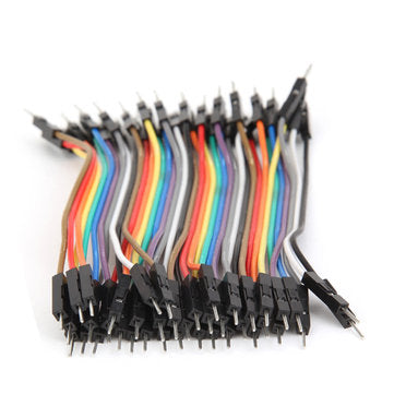 40pcs 10cm Male To Male Jumper Cable Dupont Wire