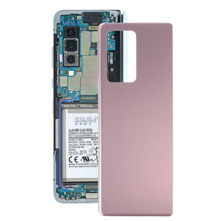 for Samsung Galaxy Z Fold2 5G SM-F916B Glass Battery Back Cover (Pink)