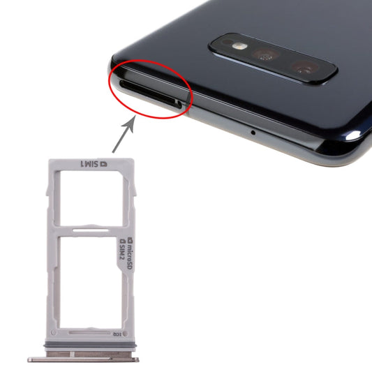 for Galaxy S10+ / S10 / S10e SIM Card Tray + SIM Card Tray / Micro SD Card Tray (Black)