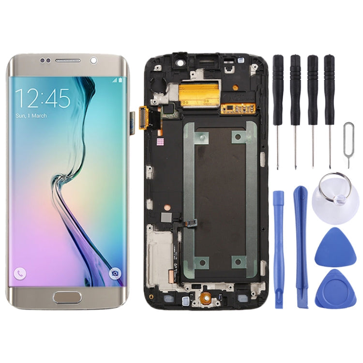 Original Super AMOLED LCD Screen for Samsung Galaxy S6 Edge SM-G925F Digitizer Full Assembly with...