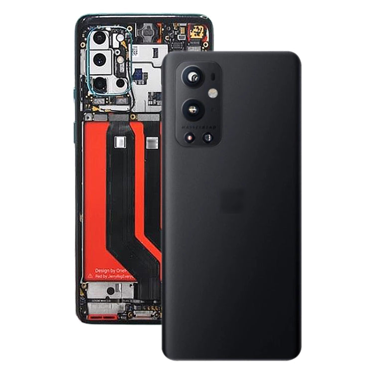 for OnePlus 9 Pro Battery Back Cover with Camera Lens (Black)