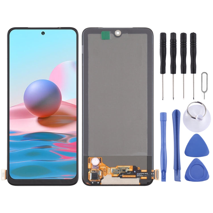 OLED Material LCD Screen and Digitizer Full Assembly for Xiaomi Redmi Note 10 4G / Redmi Note 10S...