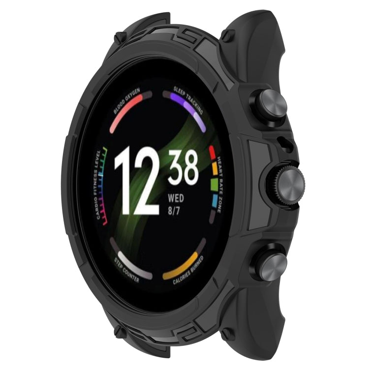 for Fossil Gen6 44mm Shockproof TPU Protective Watch Case(Black)