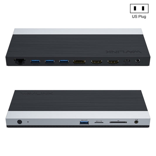 Wavlink UMD05 Display Port HDMI Port RJ45 Ethernet Triple Display MST Laptop Docking Station, Plu...