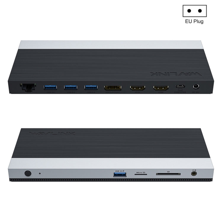 Wavlink UMD05 Display Port HDMI Port RJ45 Ethernet Triple Display MST Laptop Docking Station, Plu...