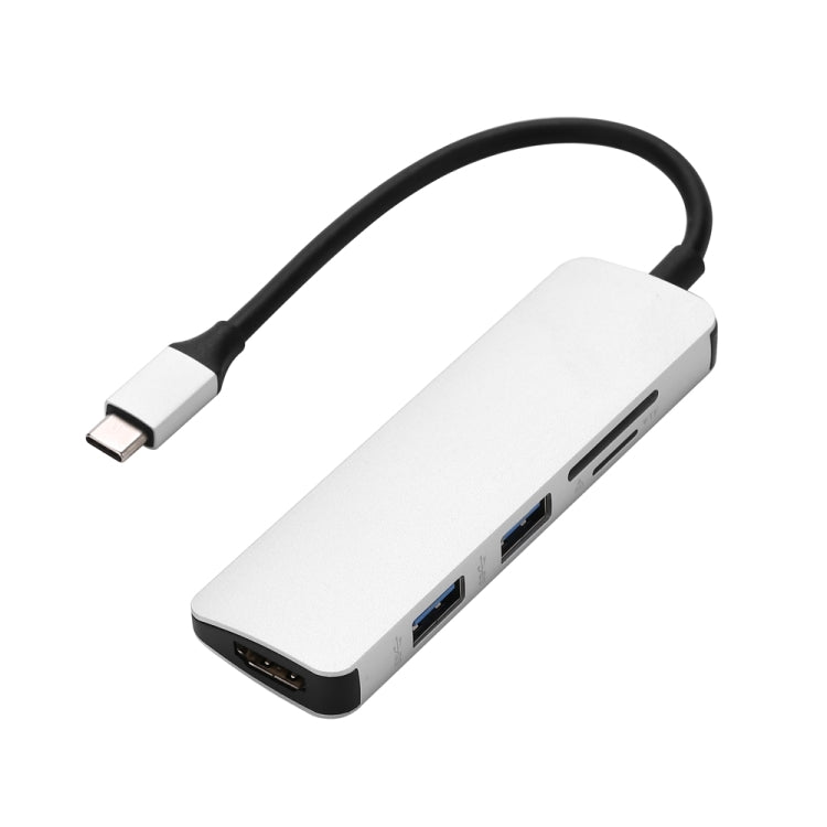 Type-C Type C Hub USB C USB3.1 Hub with HDMI 5 in 1  Combo Hub with 2 USB3.0 Ports SD TF Card Rea...