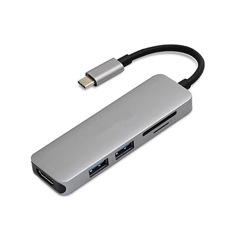 Type-C Type C Hub USB C USB3.1 Hub with HDMI 5 in 1  Combo Hub with 2 USB3.0 Ports SD TF Card Rea...