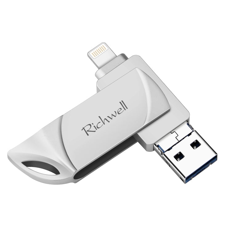 Richwell  DXZ64 USB Flash  Disk 64G 3 in 1  Micro USB + 8 Pin + USB 3.0 Compatible IPhone & IOS(S...