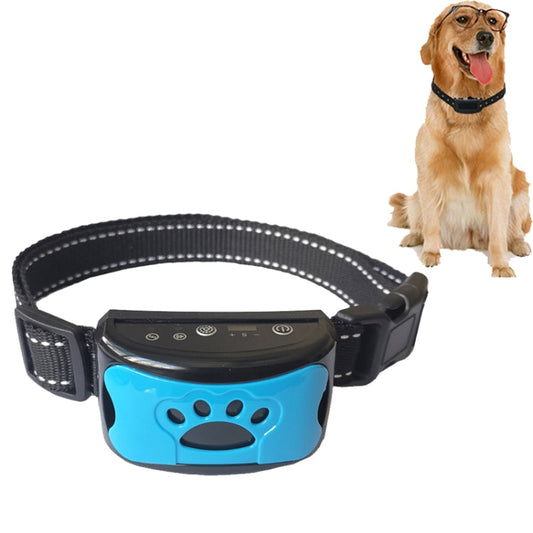 Rechargeable Waterproof Intelligent Identification Automatic Lock Bark Stop(Sky Blue)