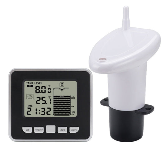 TS-FT002 Multifunctional Ultrasonic Electronic Water Tank Level Gauge with Indoor Temperature The...