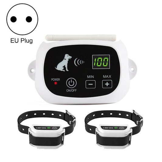 KD-661 500m Wireless Electric Dog Pet Fence Collar, Spec: for Two Dogs (EU Plug)