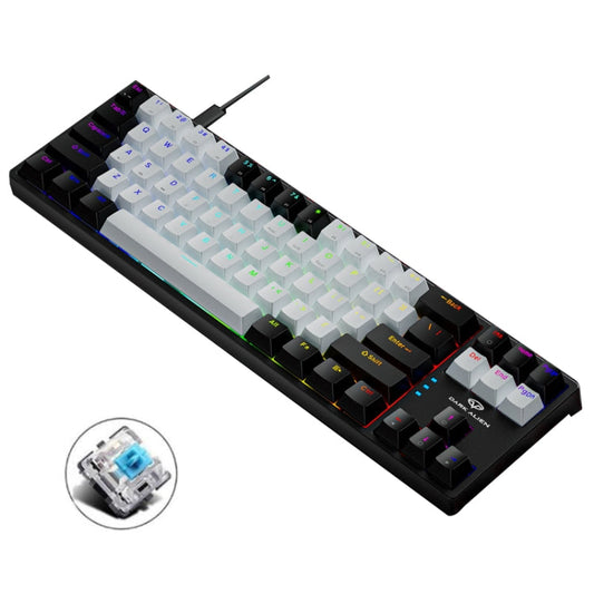 Dark Alien K710 71 Keys Glowing Game Wired Keyboard, Cable Length: 1.8m, Color: Black White Green...