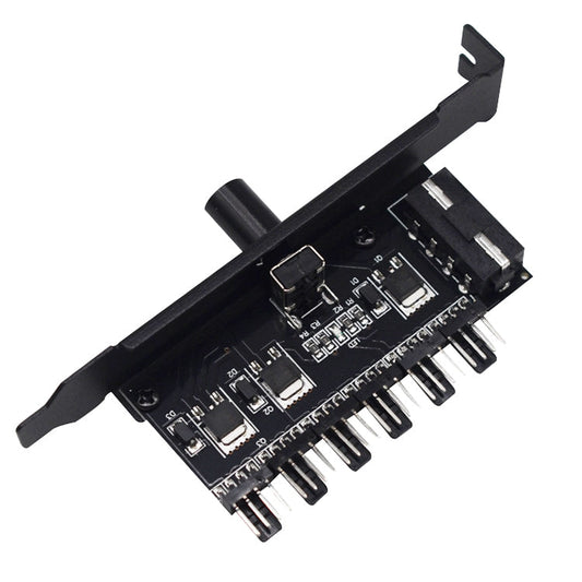 PIC Bit Case Cooling Fan Control Switch PWM 6 Way Computer Fan Speed Controller(Big 4Pin)