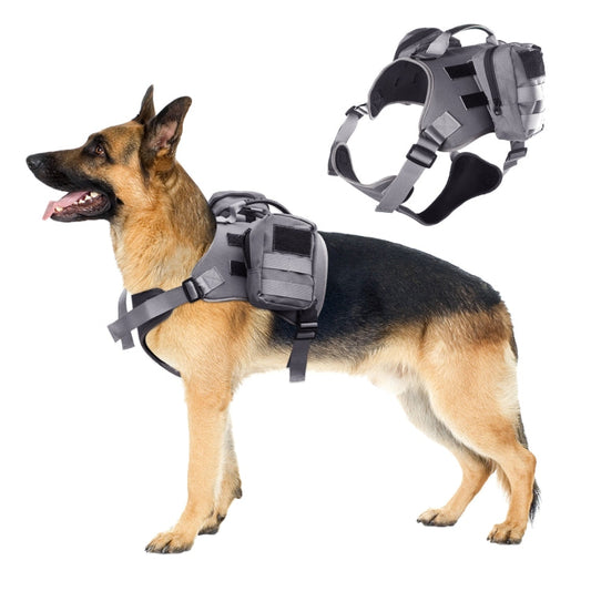 Dog Explosion-proof Chest Strap with Detachable Combination Backpack, Size: S(Grey)