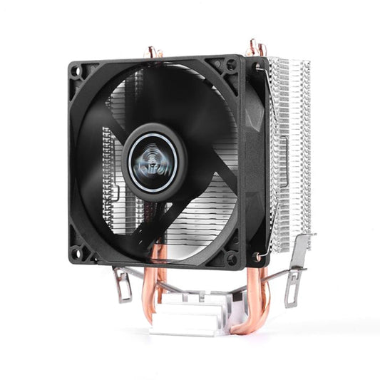 Desktop Computer Double Copper Tube CPU Radiator Super Quiet without Light 3-pin Single Fan