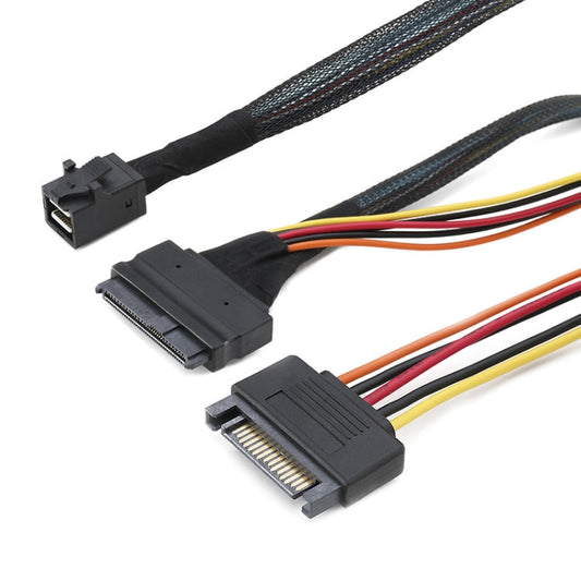 Mini SAS 36P HD8643 to MINI SAS 8639+ 15P Power Hard Drive Data Cable 0.5m