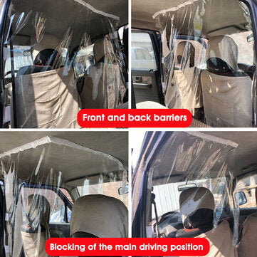 1.4*1.8M Car Isolation Film Fully Enclosed Transparent Isolation Curtain Protective Film Main Drivin