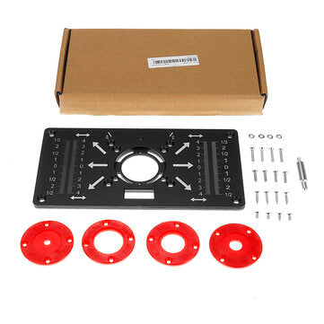 Aluminum Router Table Insert Plate with Rings and Screw For Woodworking Benches T... (TYPE: DZB-H-1)