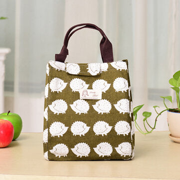 Woman Hand-held Lunch Tote Bag Travel Picnic Cooler Insulated Handbag Waterproof Sto... (COLOR.: #4)