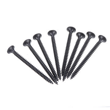 Suleve M3.5CP3 350Pcs M3.5 Cross Black Recessed Flat Head Self Tapping Ash Phosphorus Drywall Metric