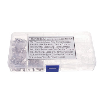 810pcs Insulated Male Female Wire Connector Electrical Wire Crimp Terminal 2.8/4.8/6.3mm Spade Conne