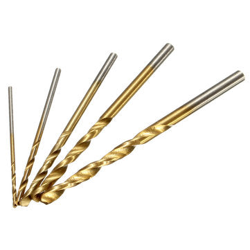 Drillpro 3 SET 1/1.5/2/2.5/3mm HSS Titanium Coated Twist Drill Bits 50PCS/SET High Speed Steel Drill